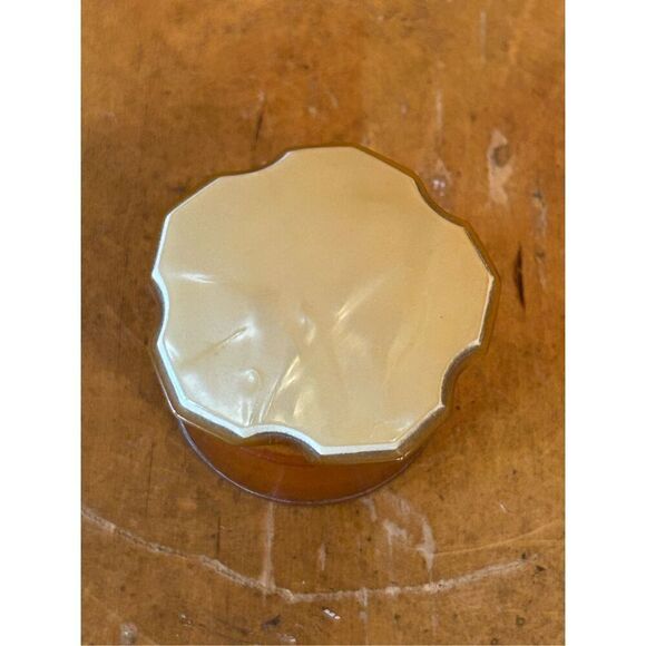 Vintage Bakelite Butterscotch Pearly Nose Powder Container Vanity Trinket Box (8 - Picture 1 of 7
